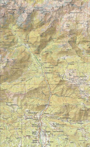 Topographic map