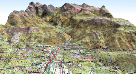 Topographic map