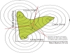 Three classes, their Euclidean Distances and their Minimum Distance Decision Surfaces