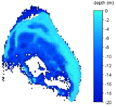 Bathymetric map