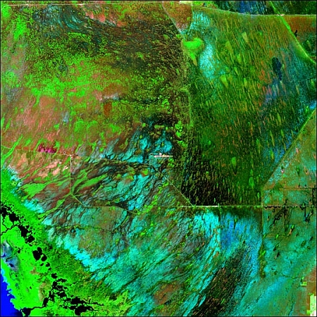 Landsat image of the Everglades National Park