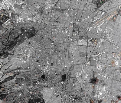 Satellite image of Mexico City