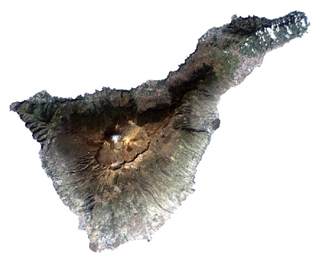 Satellietbeeld van Tenerife