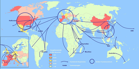 Weltweite Tourismusregionen