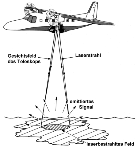 Prinzip des Laserfluorosensors