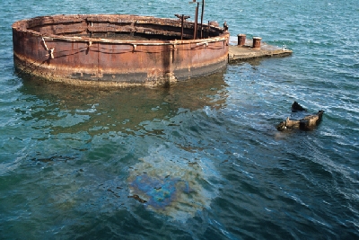 irridescence of an oil slick