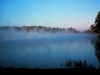 Water evaporating from a lake