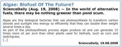 ScienceDaily 19.08.2008