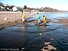 Cleaning up the beach in the Saundersfoot area of Carmarthen Bay