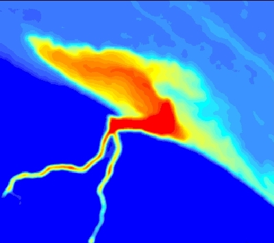 Thermalbild einer Abwasserfahne