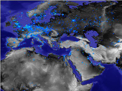 Europe at night