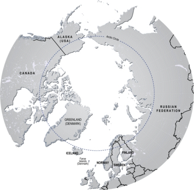 Map of the Arctic